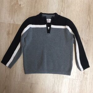 Hanna Andersson Gray & Black 1/4 Pullover Sweater 110/5T